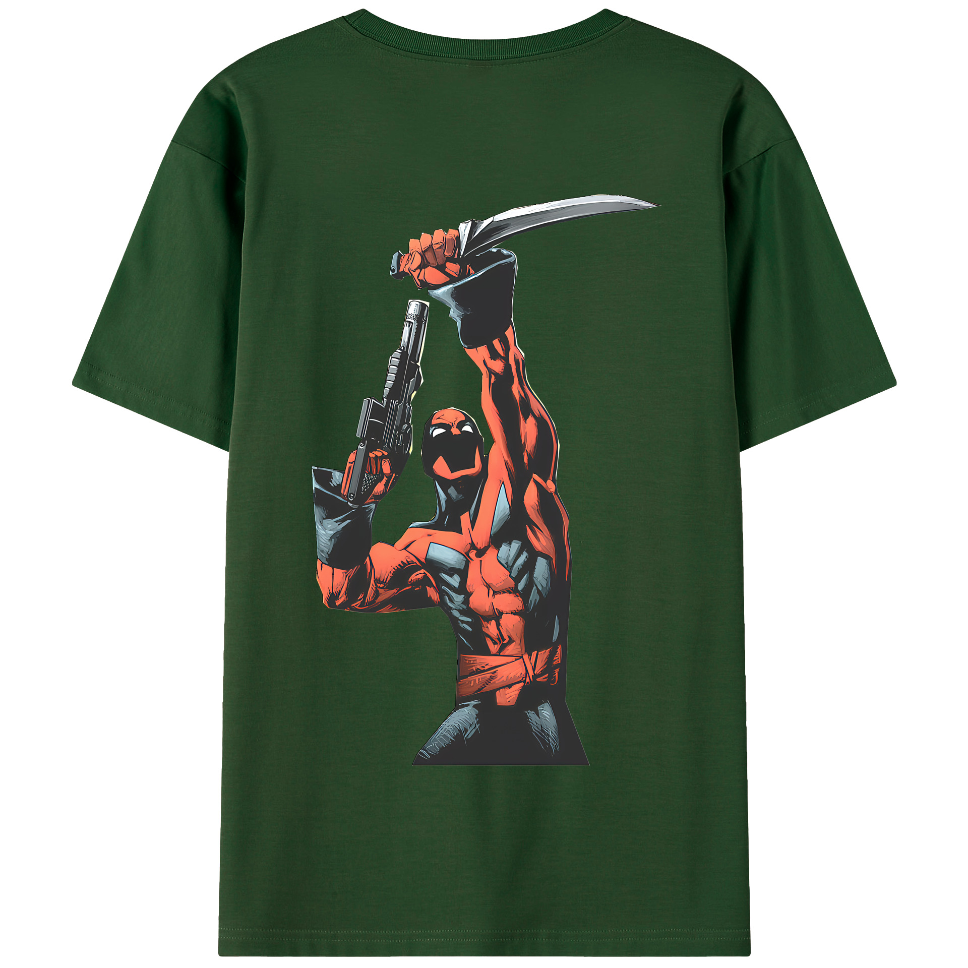 （画像用） Deadpool デッドプール 綿100％半袖Tシャツ（背面プリント）